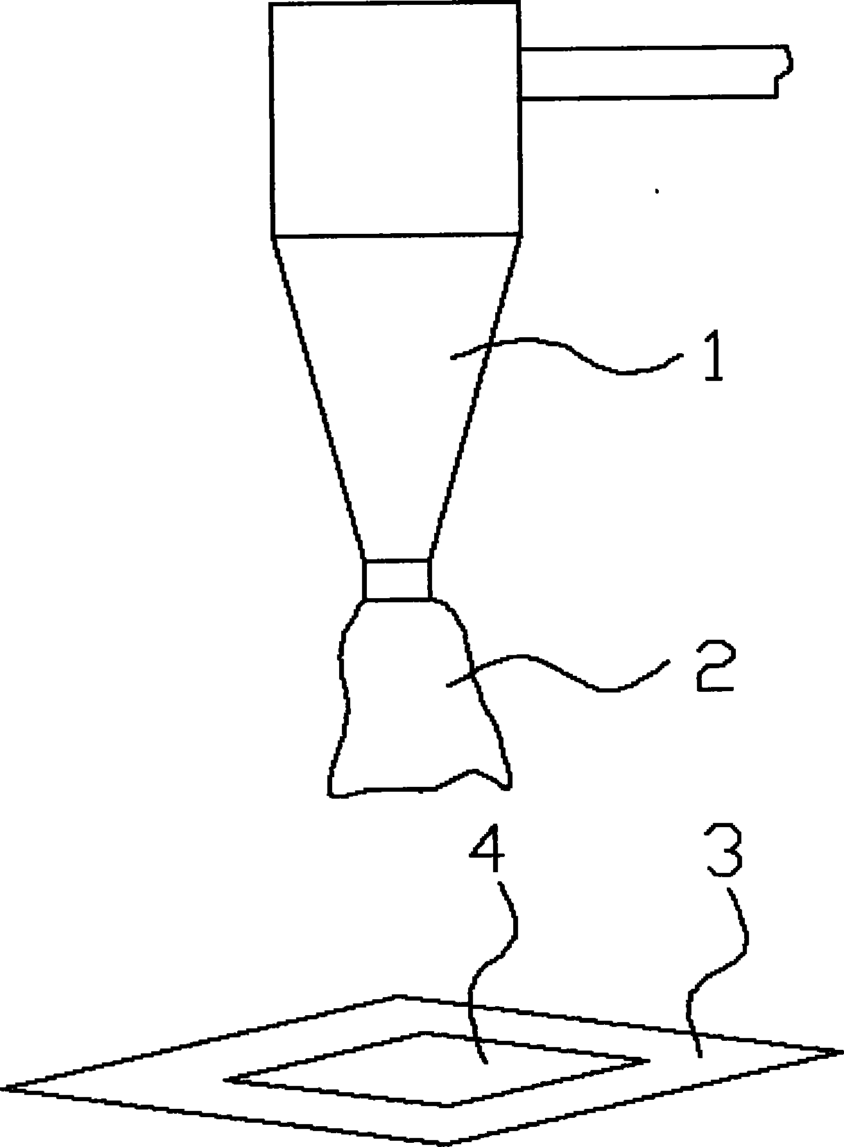 Weighing device for quantitative filling of broken plastic
