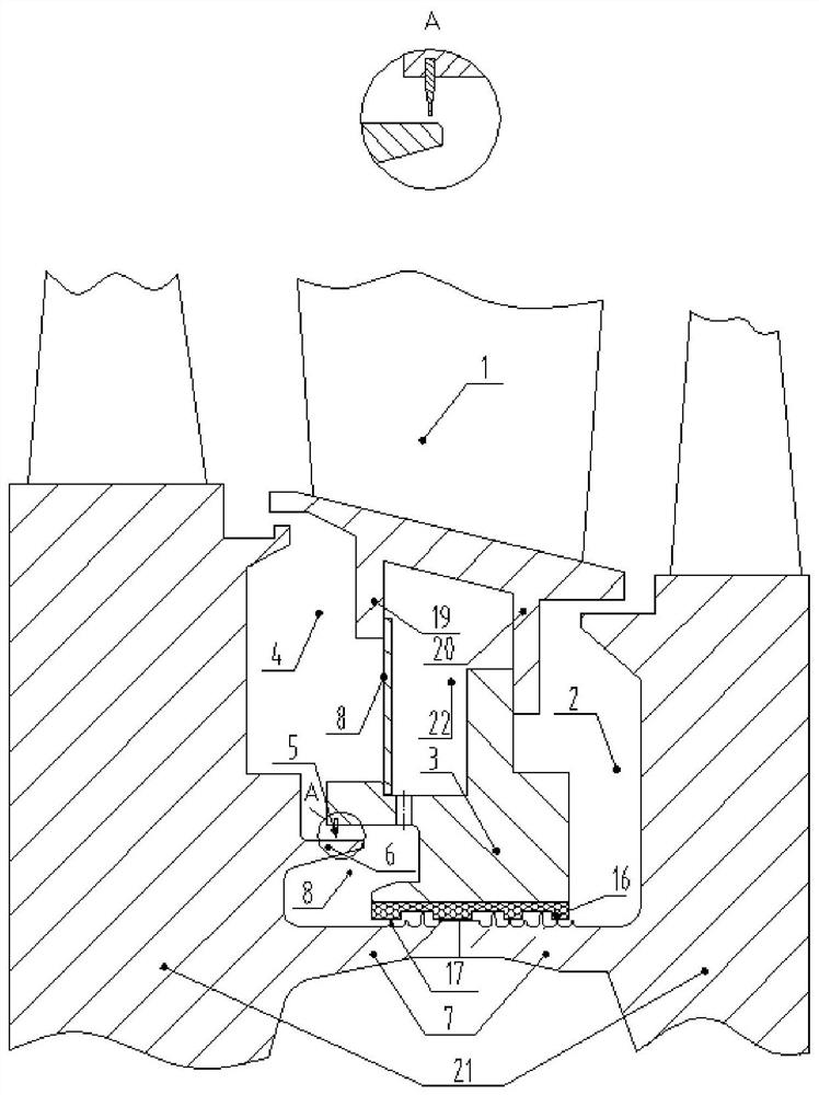 Gas turbine interstage sealing structure