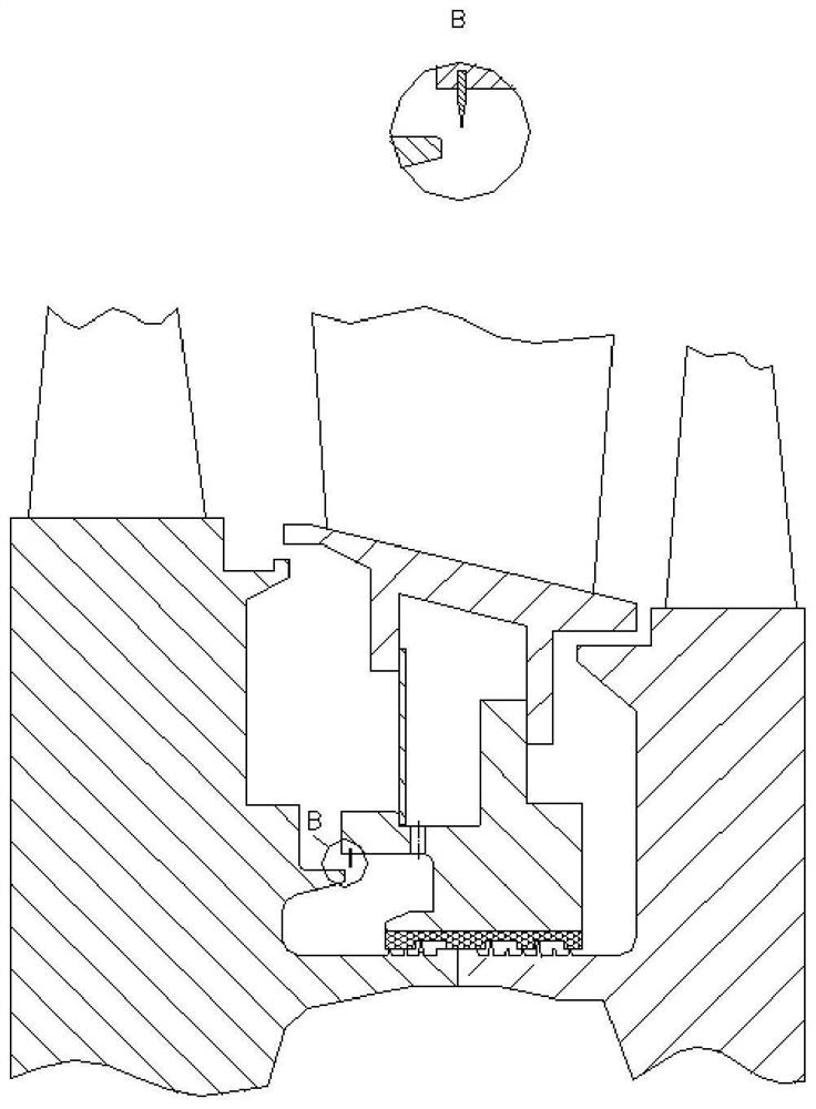 Gas turbine interstage sealing structure