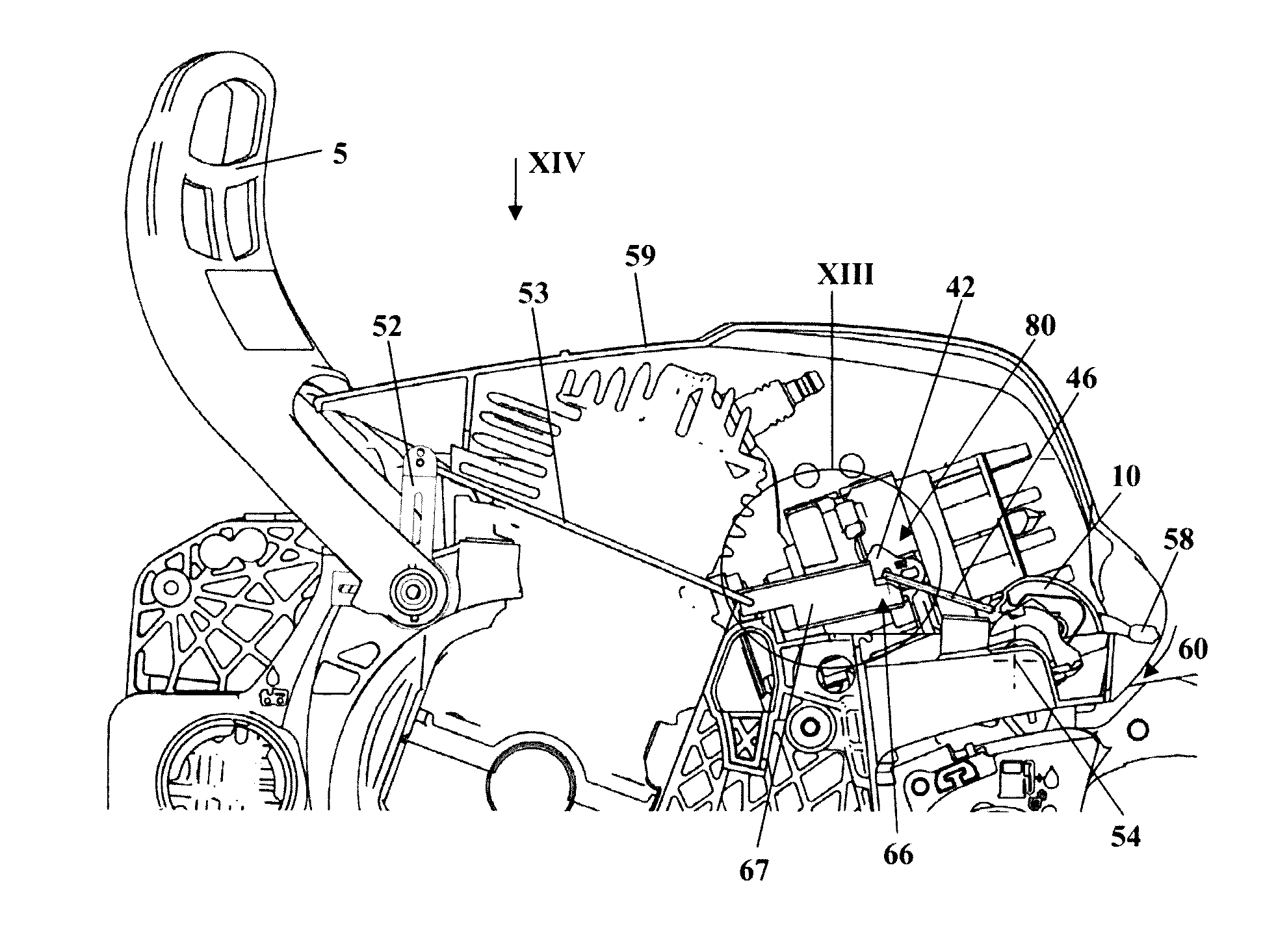 Work apparatus having a braking arrangement