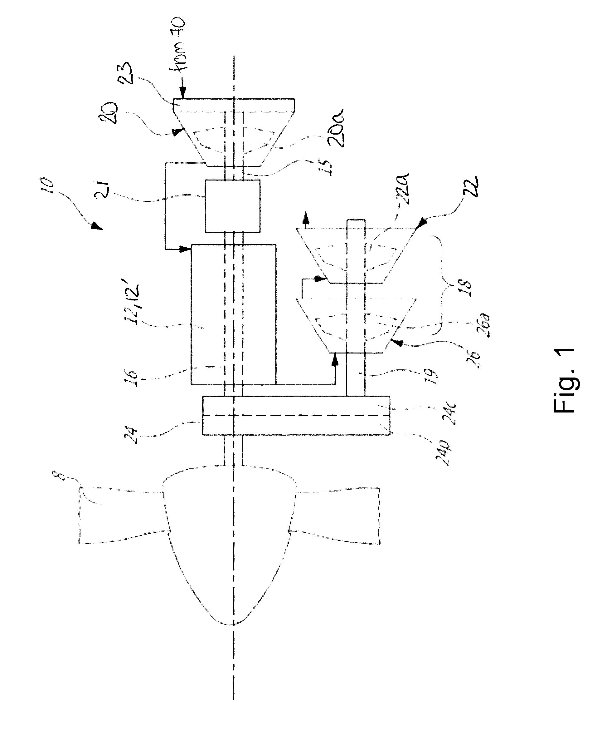 Turboprop engine assembly with combined engine and cooling exhaust