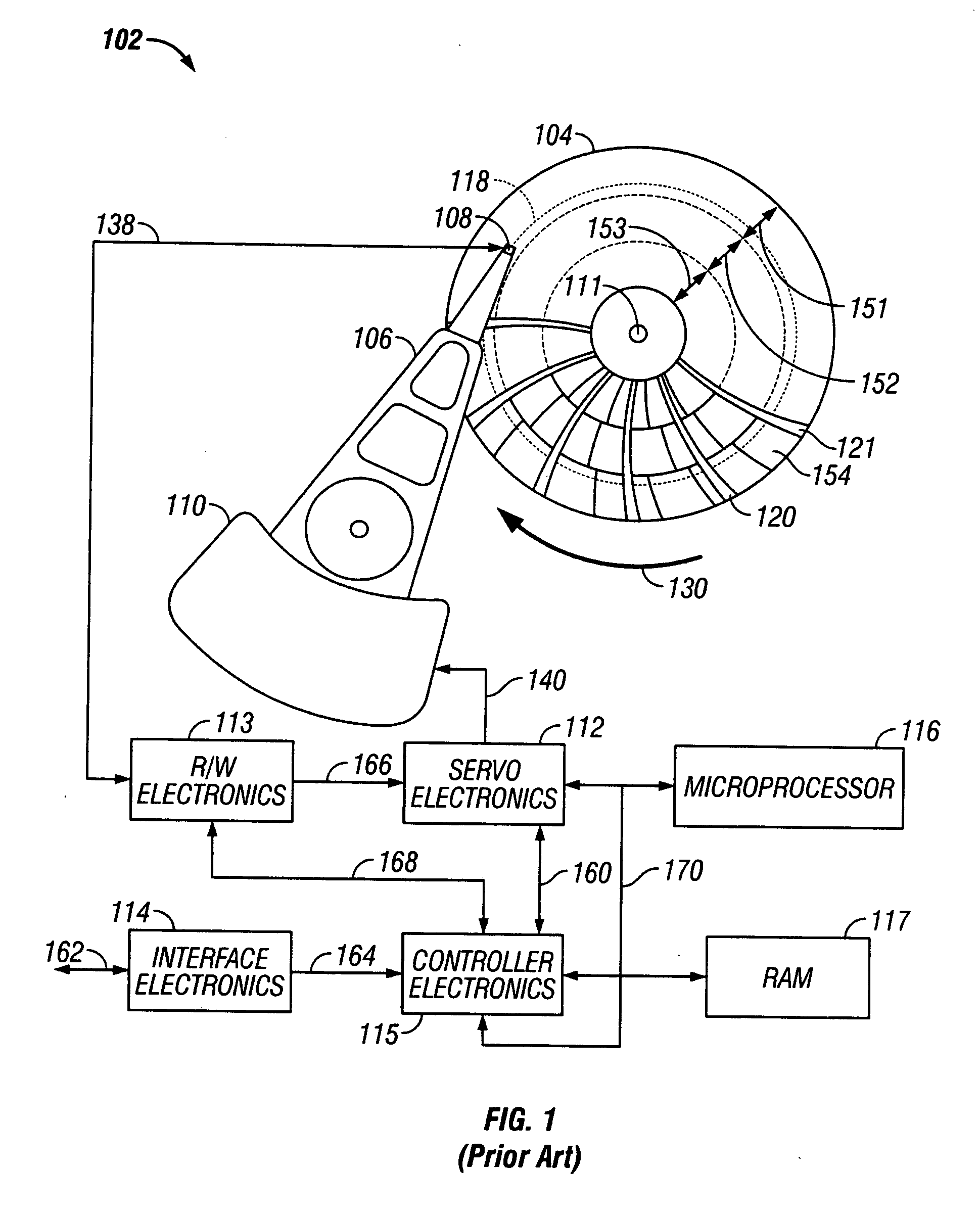 Data recording system with servo pattern having pseudo-random binary sequences