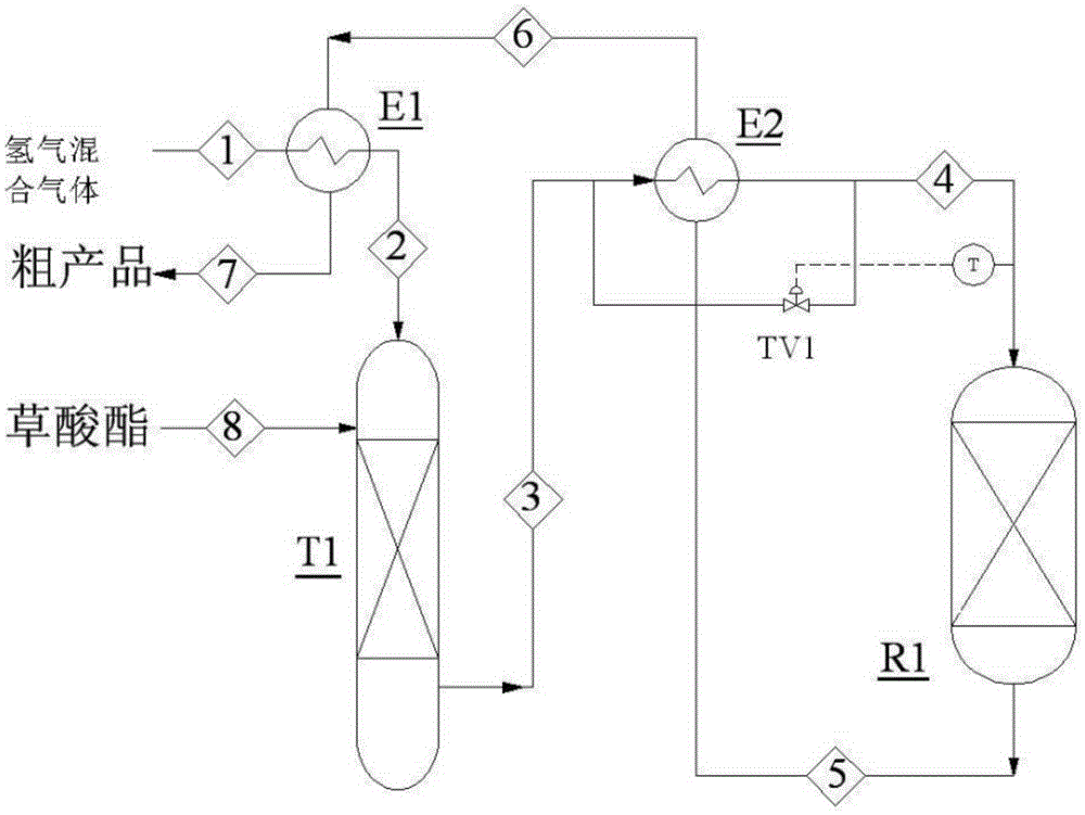 Heat-insulation reaction system and process for preparing glycolate through oxalate hydrogenation