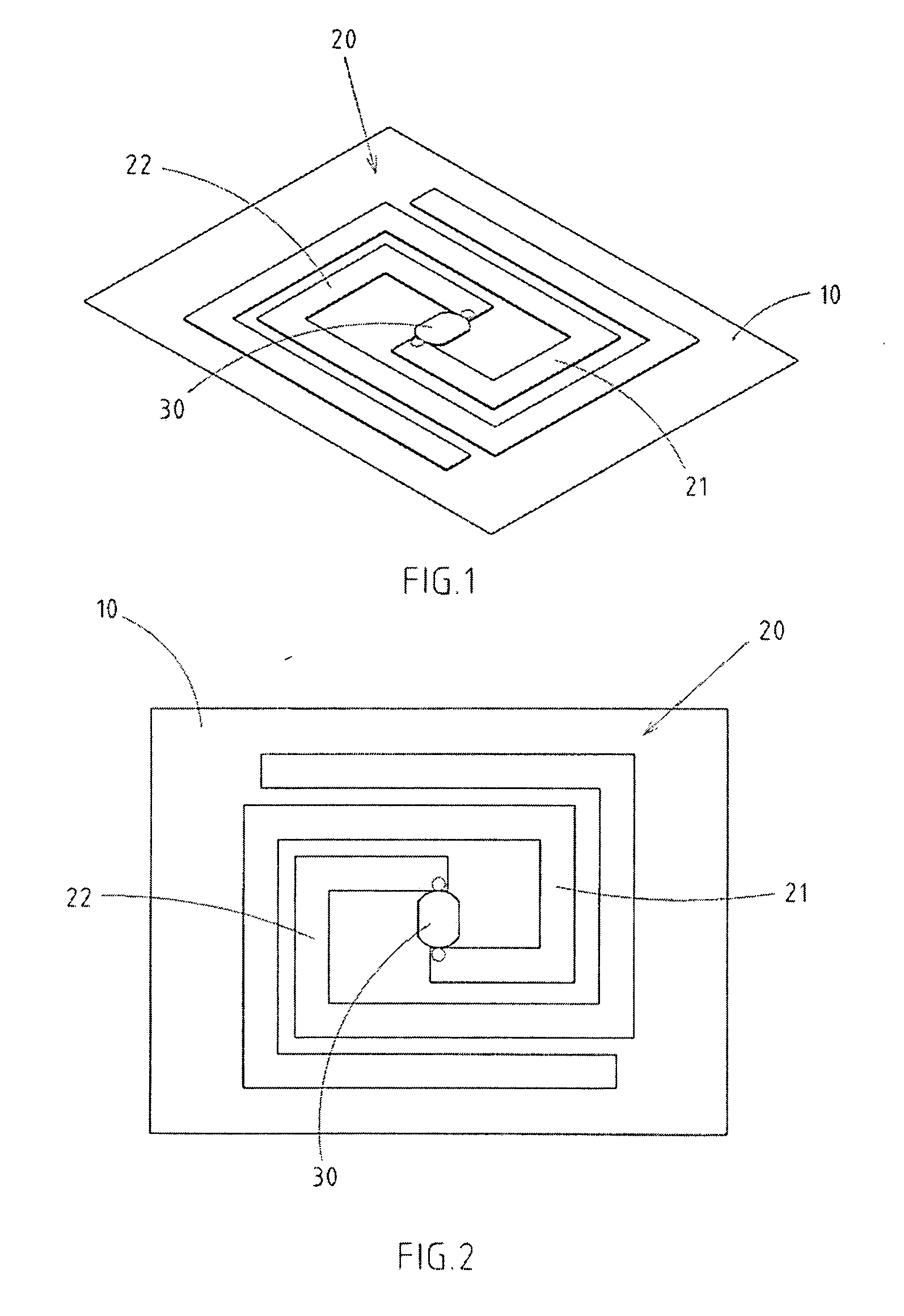 Antenna structure for the radio frequency identification tag