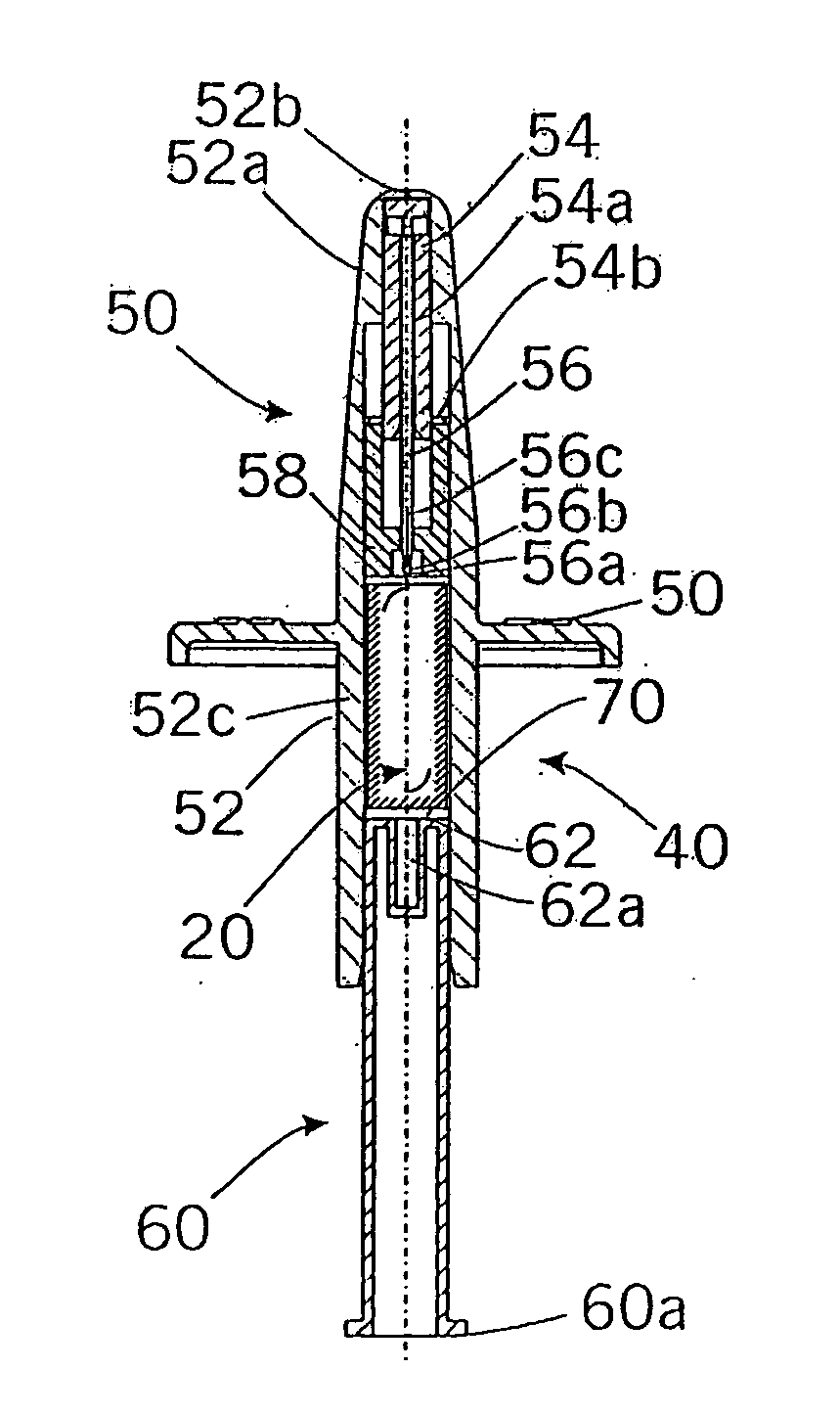 Discharging device for liquids