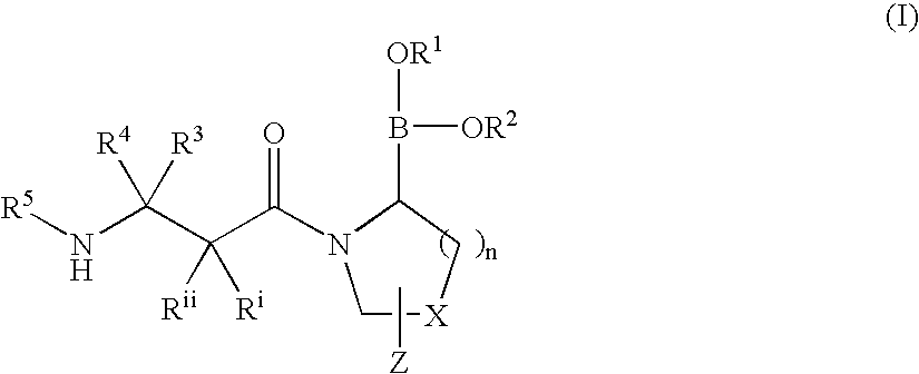 Heterocyclic boronic acid compounds