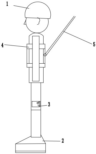 Auxiliary aligning device for accidental toppling during high-altitude working