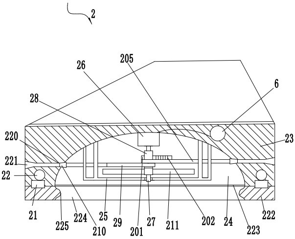 Auxiliary aligning device for accidental toppling during high-altitude working