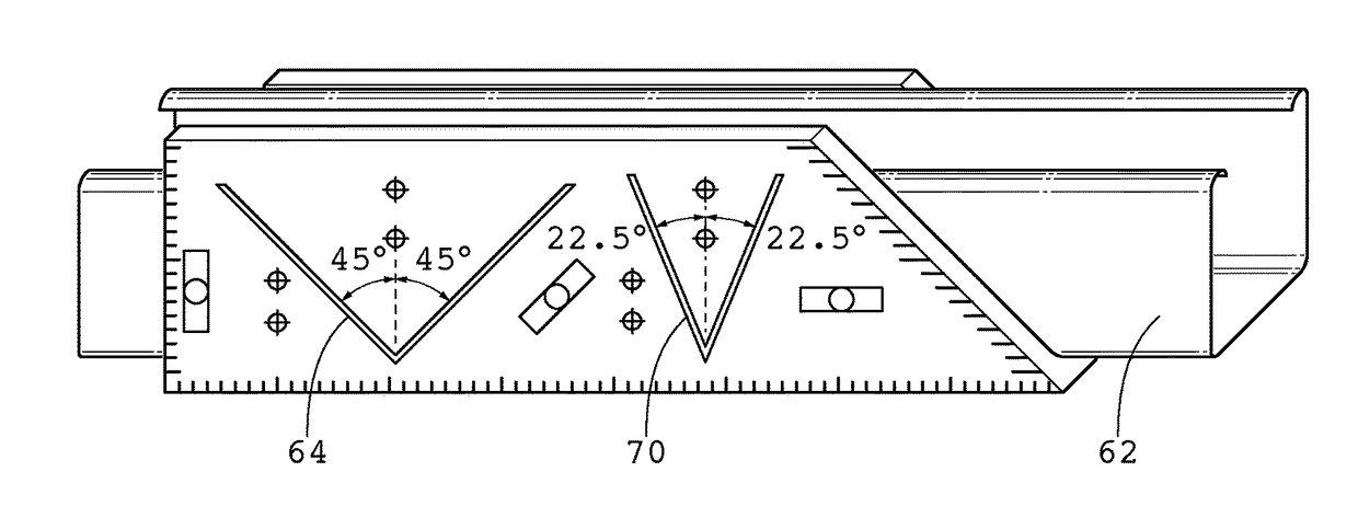 Tool for marking and measuring struts for construction