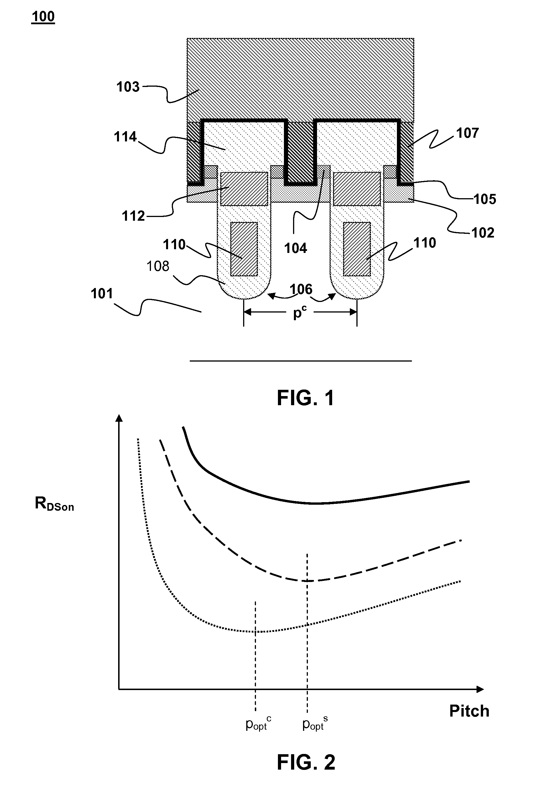Two-dimensional shielded gate transistor device and method of manufacture