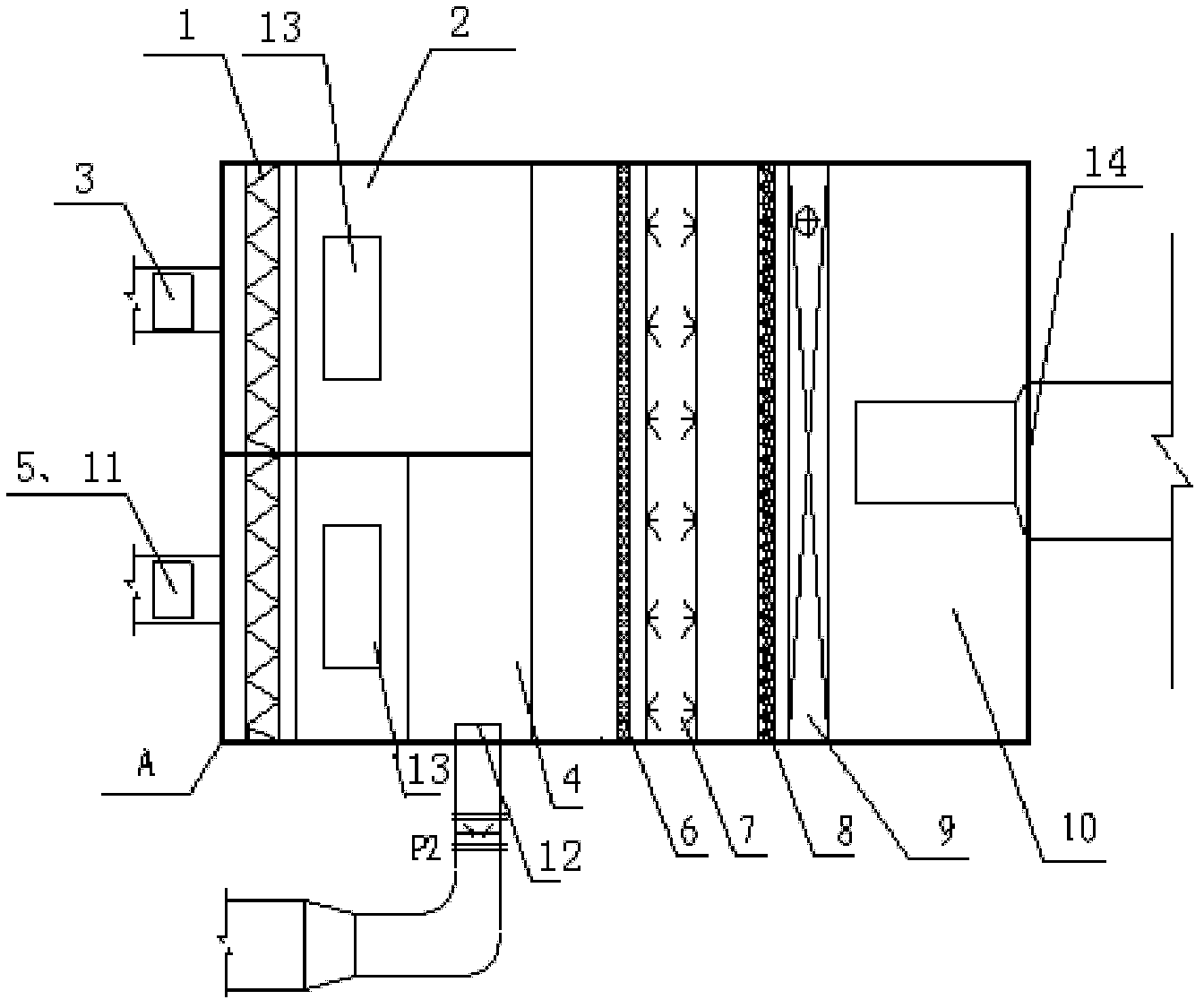 Indirect-evaporative-cooling-based small and large environment energy-saving air conditioning system for spinning mill