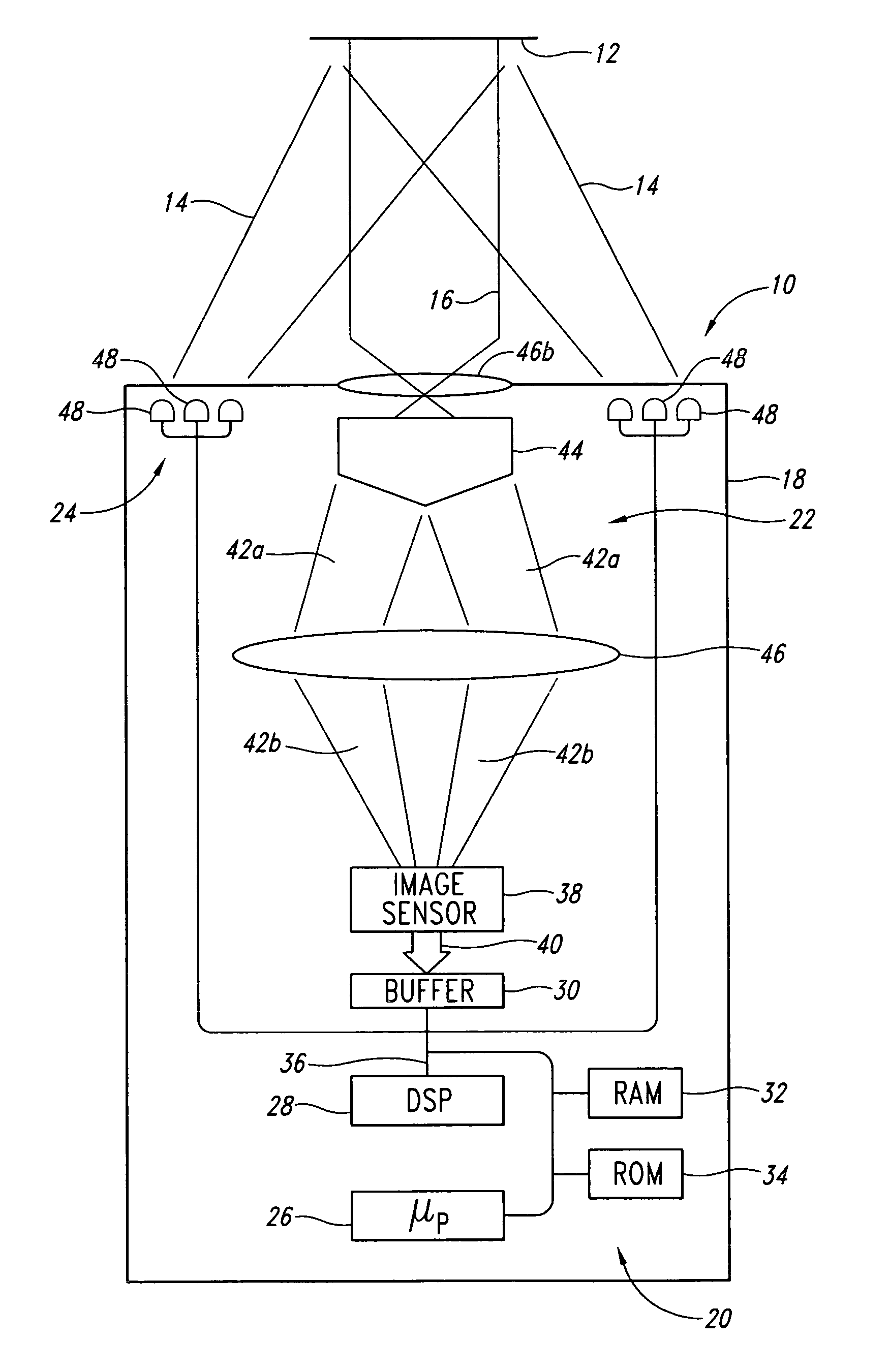 Optoelectronic reader and method for reading machine-readable symbols