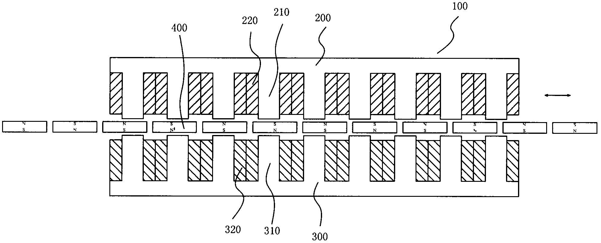 Linear motor capable of positioning load