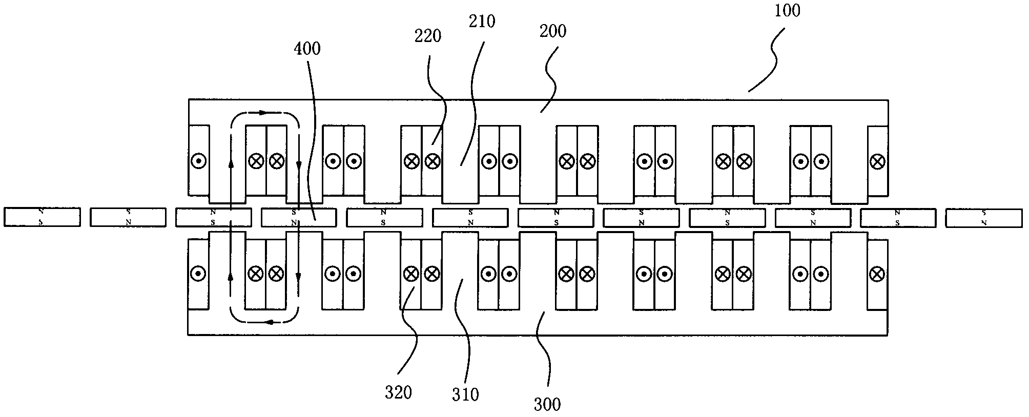 Linear motor capable of positioning load