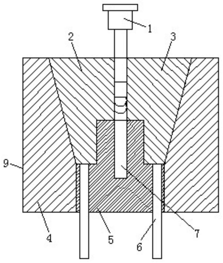 Blocking forging device and forging process for special-shaped fuel injector body