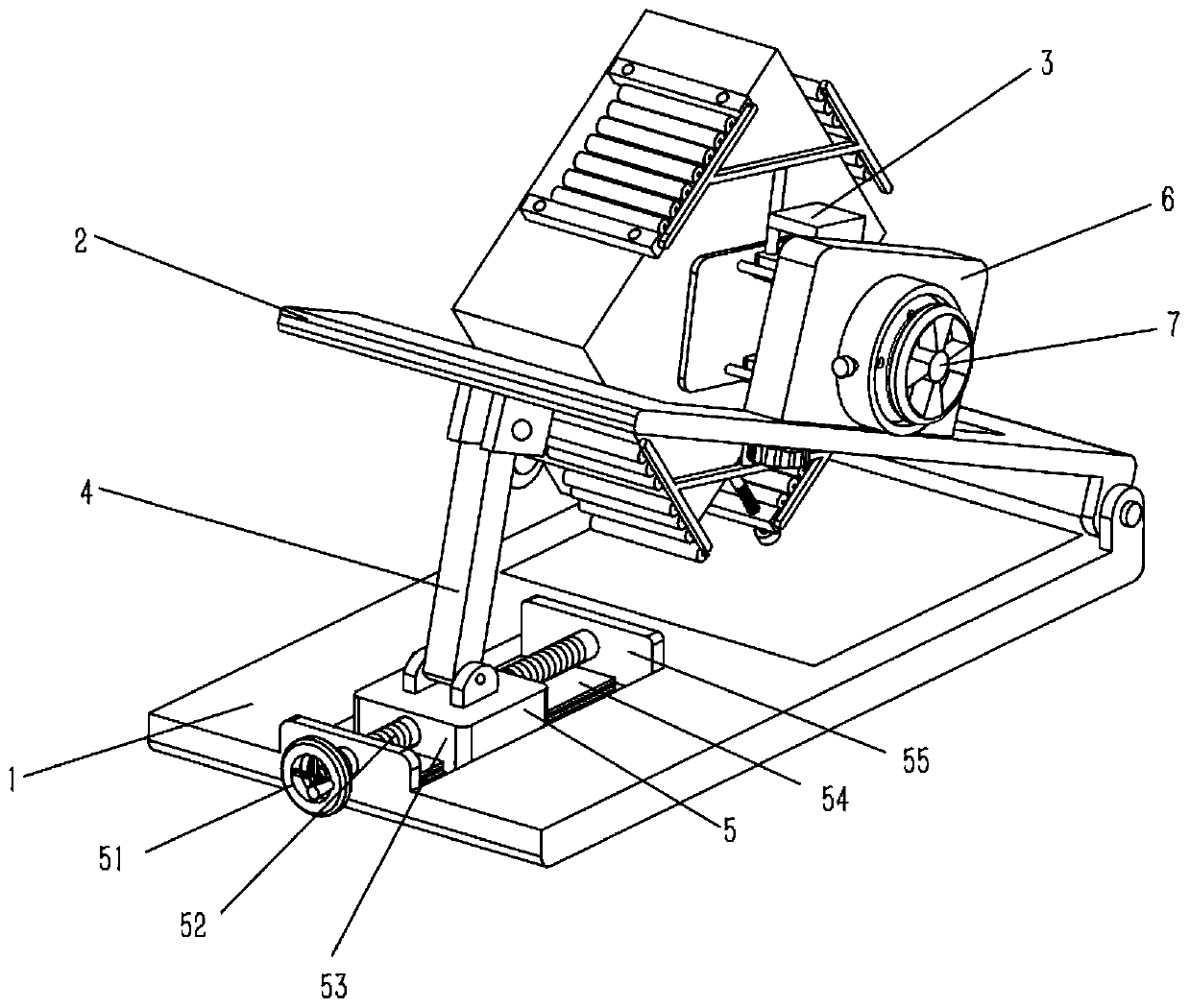 Chamfering tool for grooving machine frame sliding block