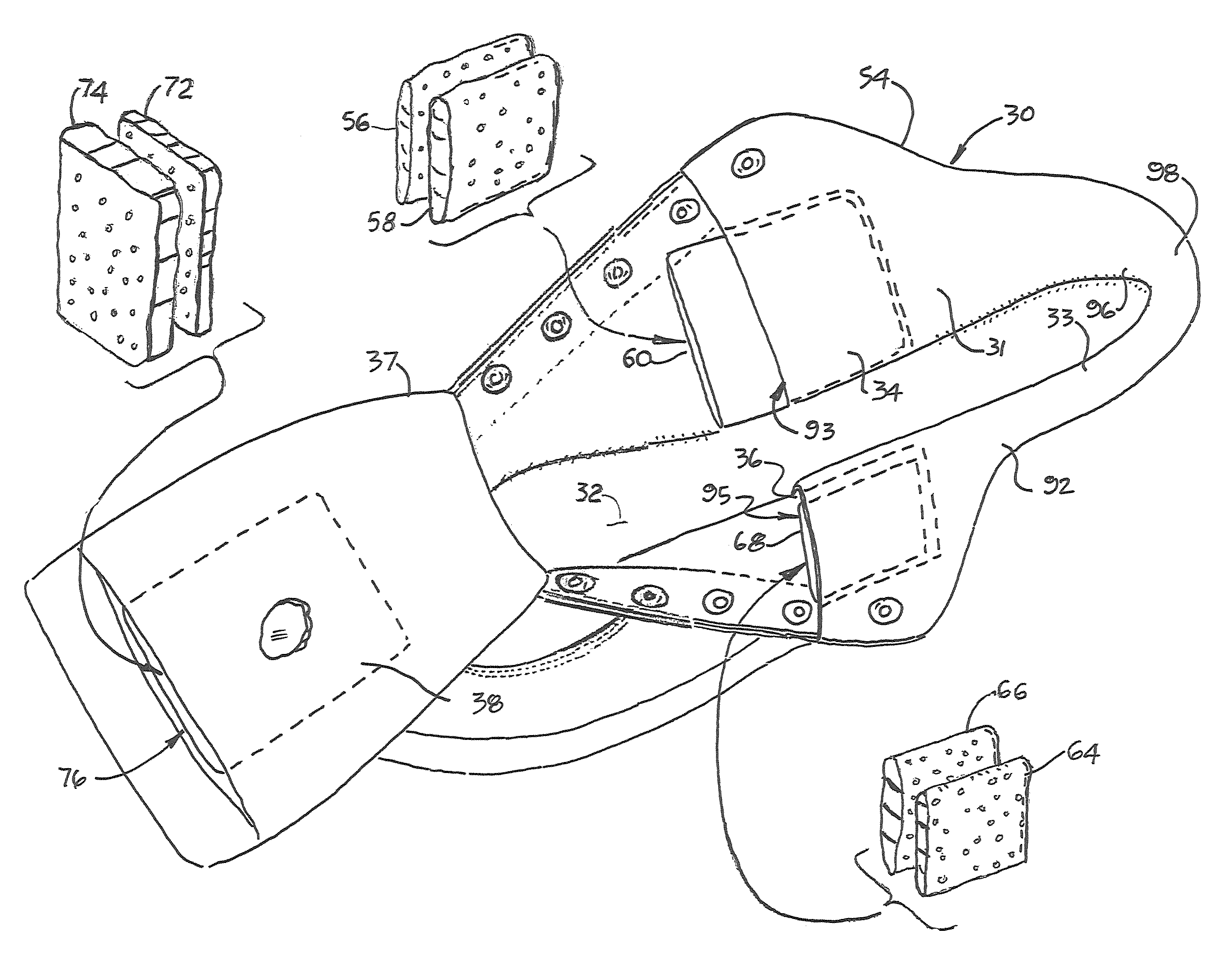 Self-help system and method for selling footwear