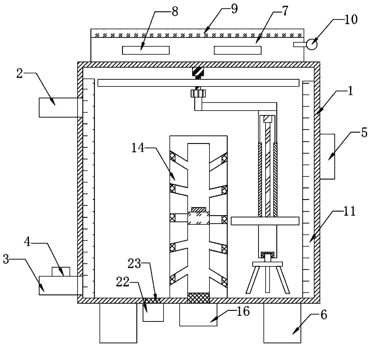 A grain drying system combined with solar hot water circulation pipe network and hot air