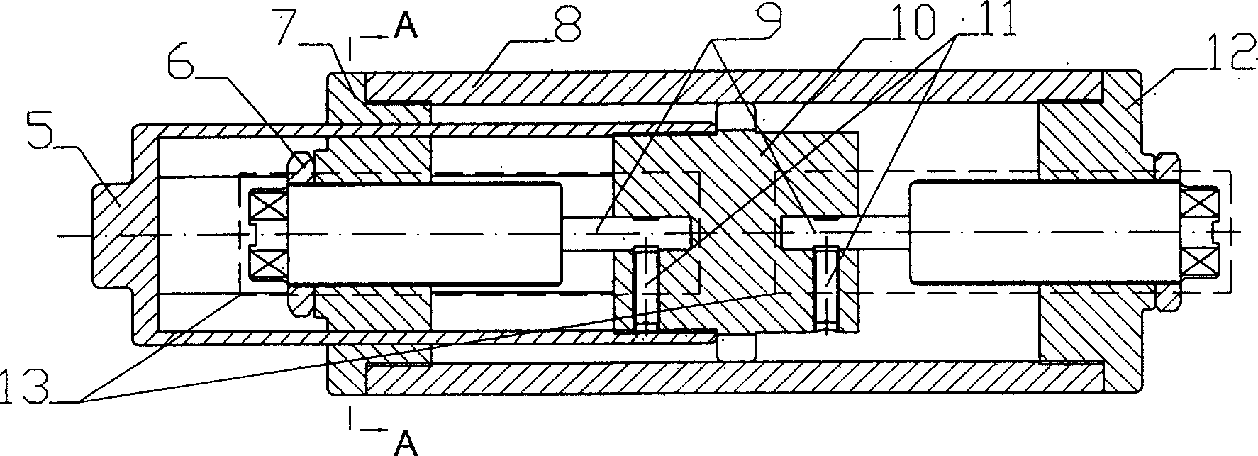 Hydraulic buffer of complex vibration with mechanism in six degree of freedom based on parallel connection
