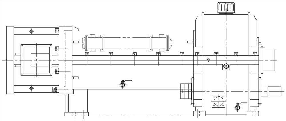 Co-rotating bevel double gearbox with flexible shaft coupling