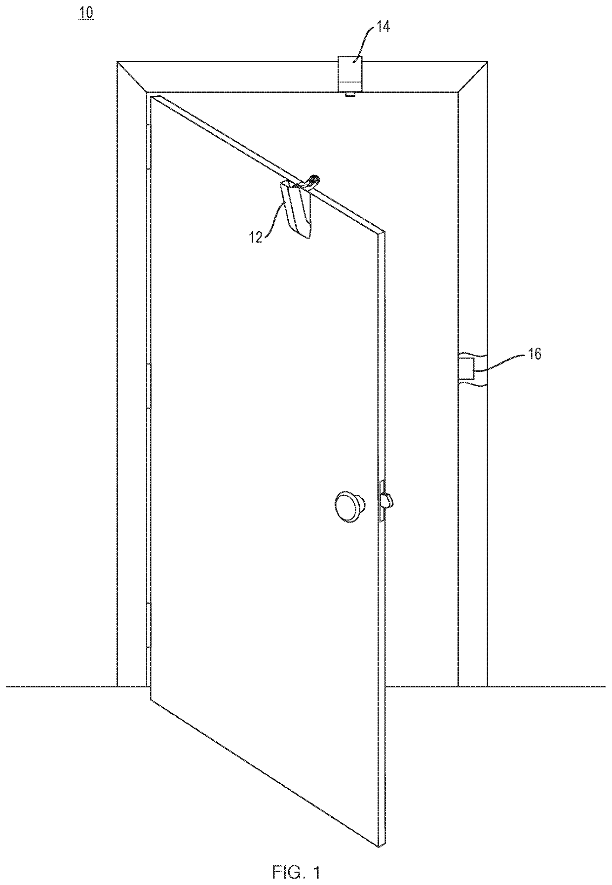 Door closure noise dampening system with auto deadbolt door lock