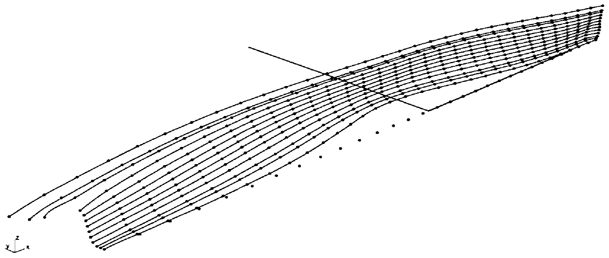 Ship hydrodynamic-force predicting method and system based on wet surface grid of ship body in wave