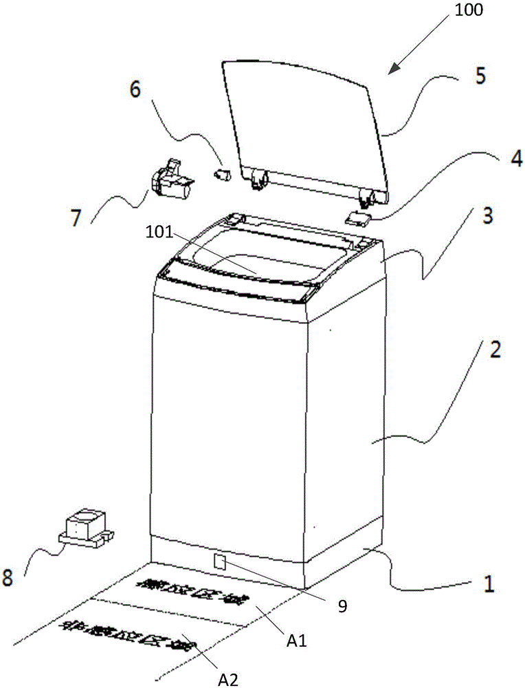 Washing machine and opening and closing method thereof
