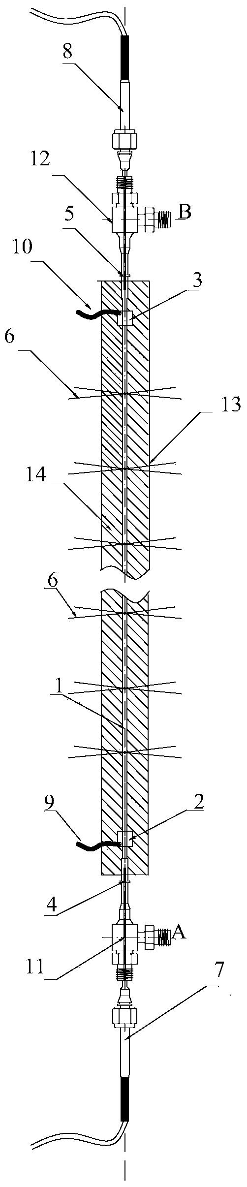 Method and experimental device suitable for measuring heat conductivity coefficient of flowing high-temperature high-pressure fluid