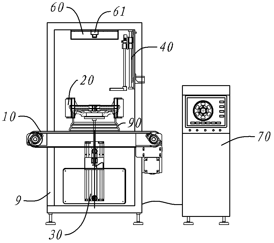 Hub characteristic detecting device for production line