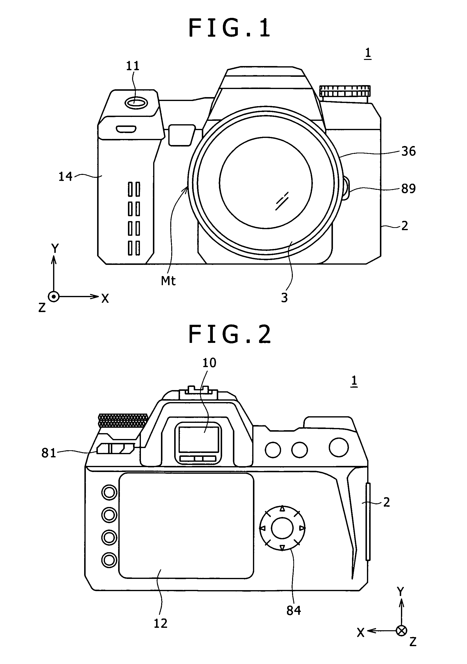 Imaging device and focal point detector