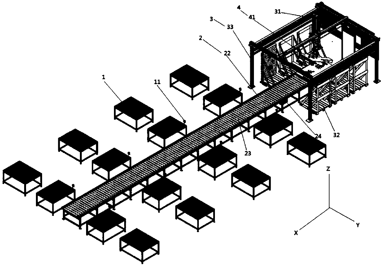 Five-degree-of-freedom stacking mechanical arm capable of automatically sorting and discharging material