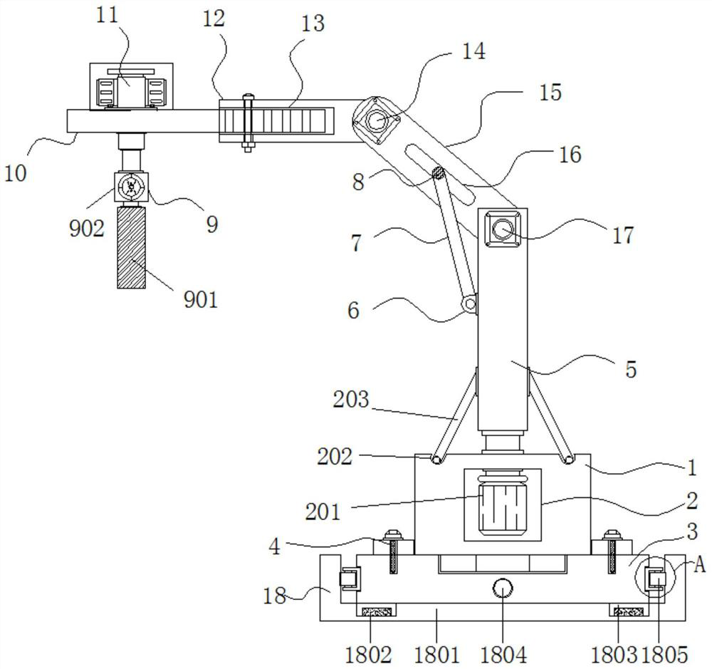 Industrial robot arm capable of doing linear motion