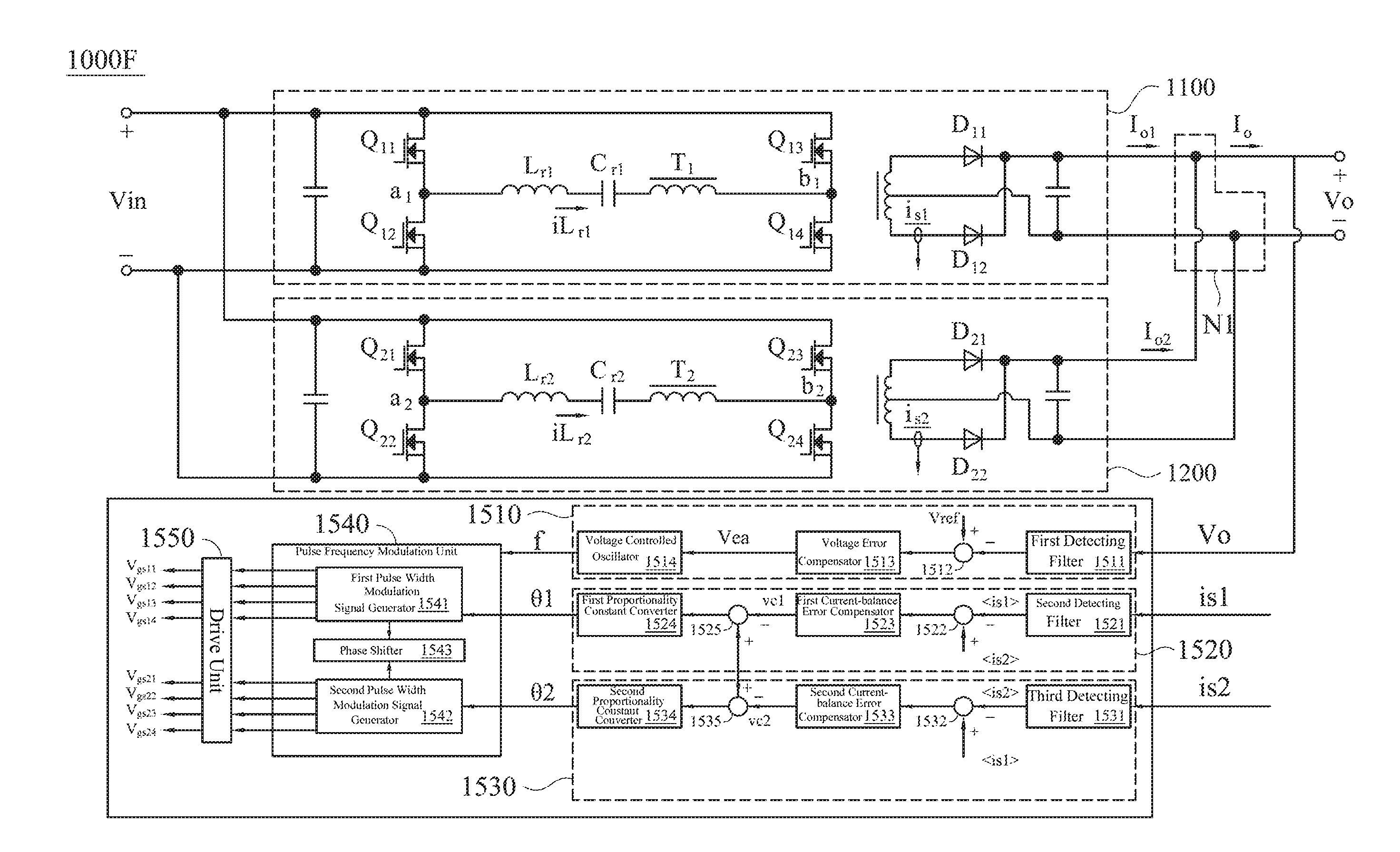 Resonant dc/dc power converting circuit and method for controlling the same