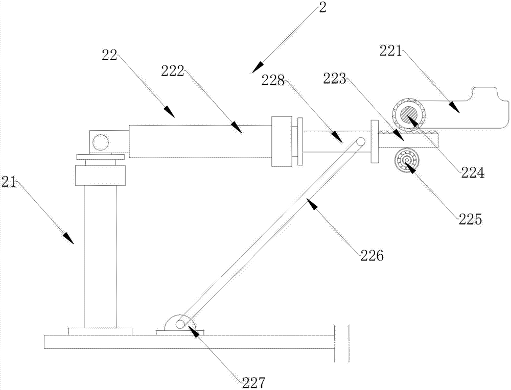 An unpacking positioning mechanism of a fully automatic box packing machine