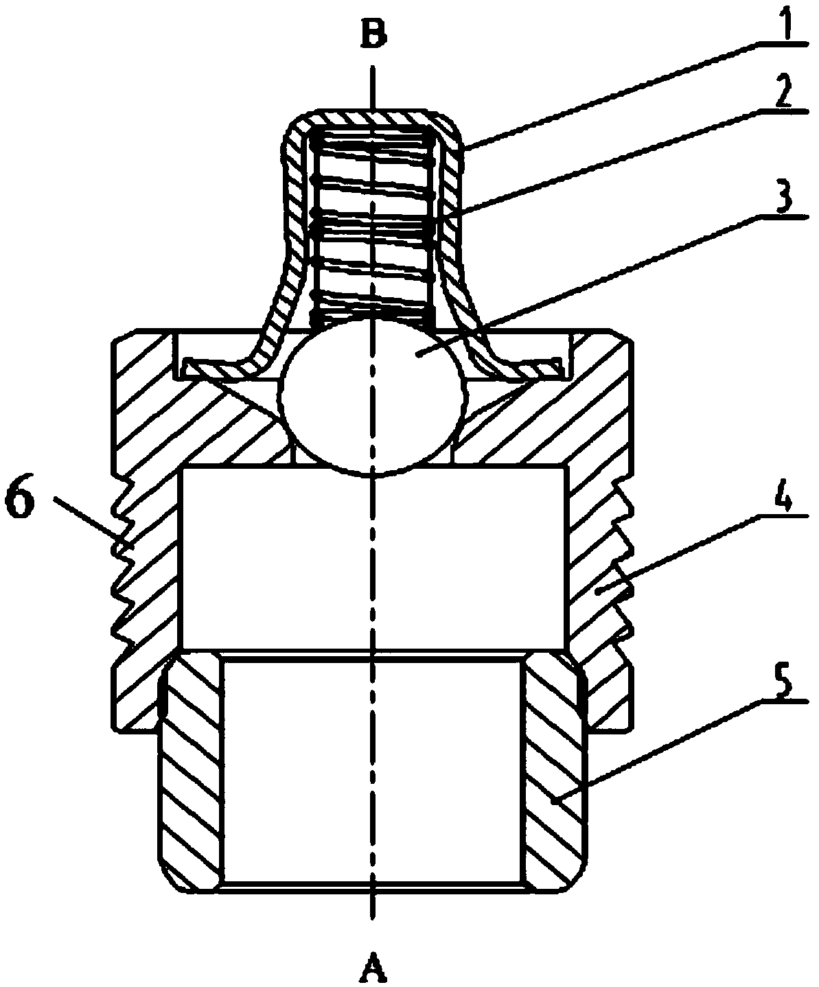 Embedded one-way valve
