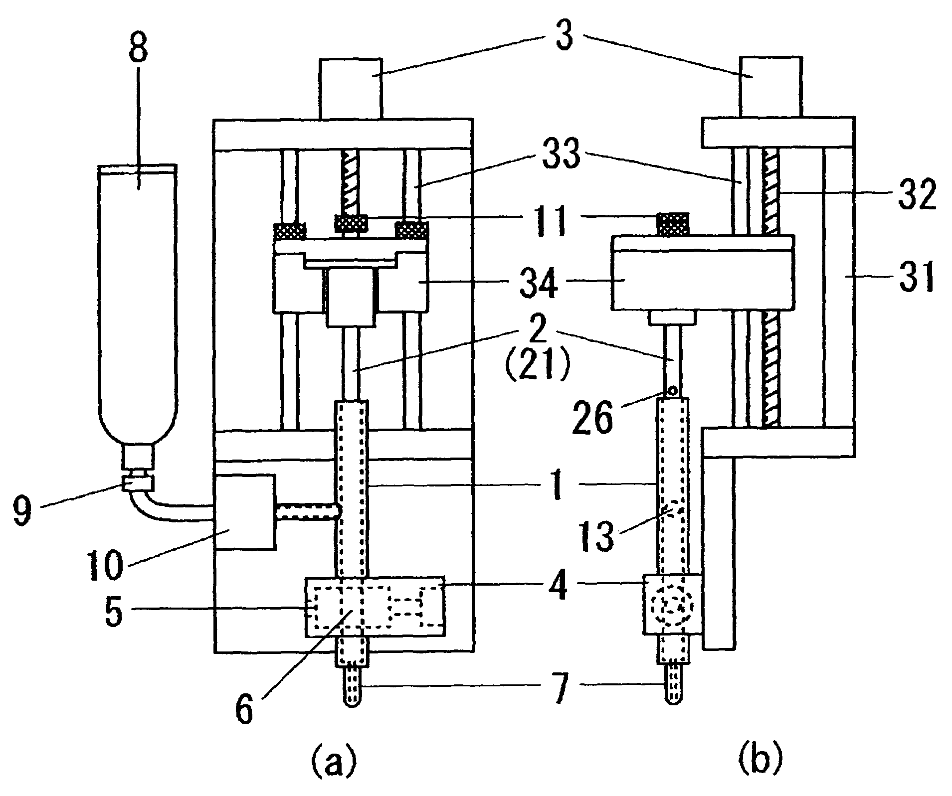 Liquid material delivering method and device therefor