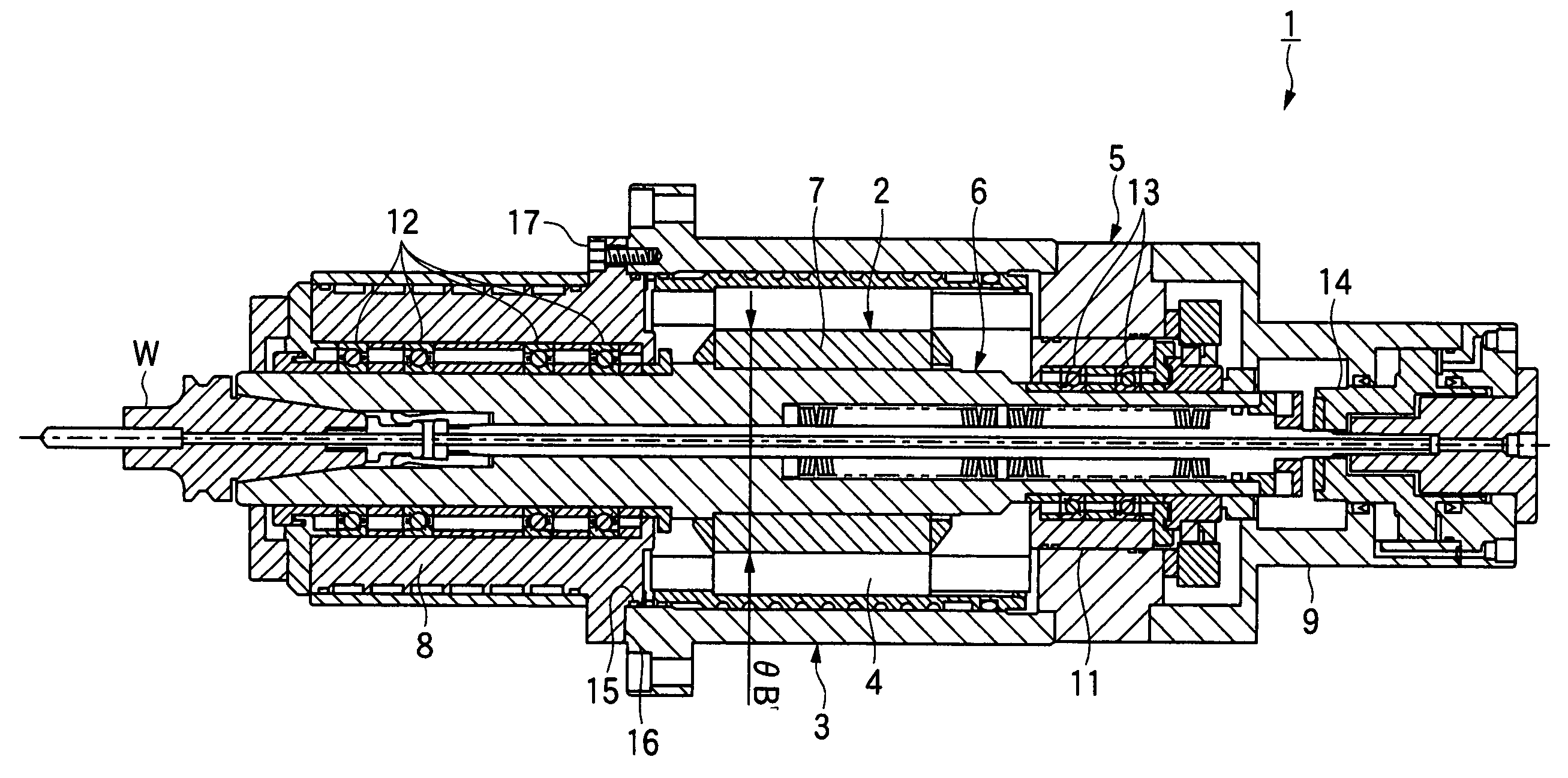 Main shaft device and machine tool with the same