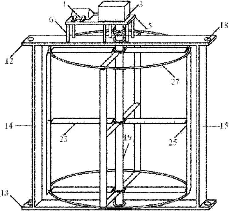 Vertical shaft tidal current generating set
