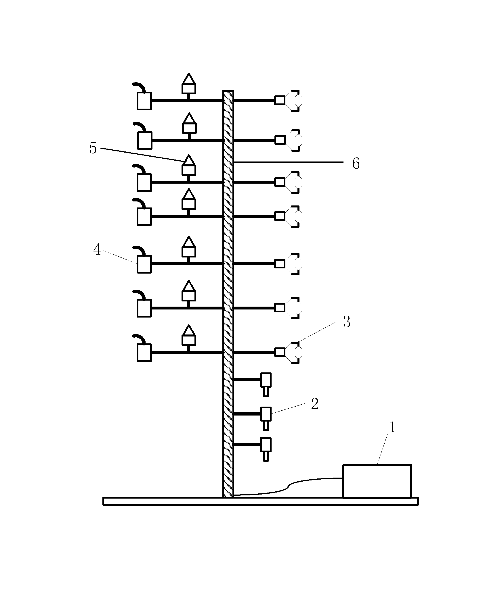 Monitoring system for turbulence of atmospheric boundary layer under wind drift sand flow or sand dust storm environment