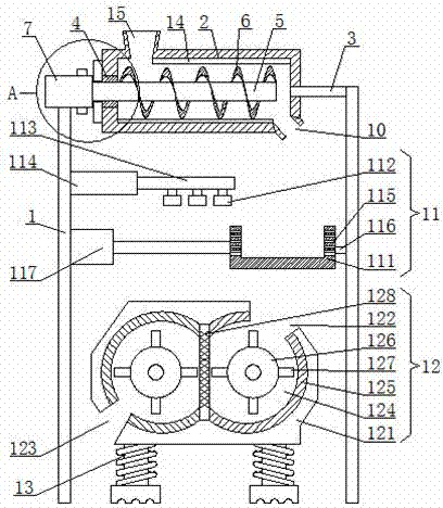 Novel smashing device used for production of high-purity silicon