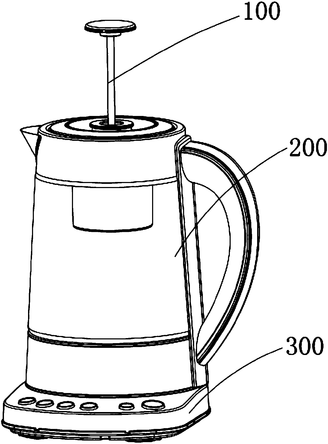 Tea making component and tea steaming health pot