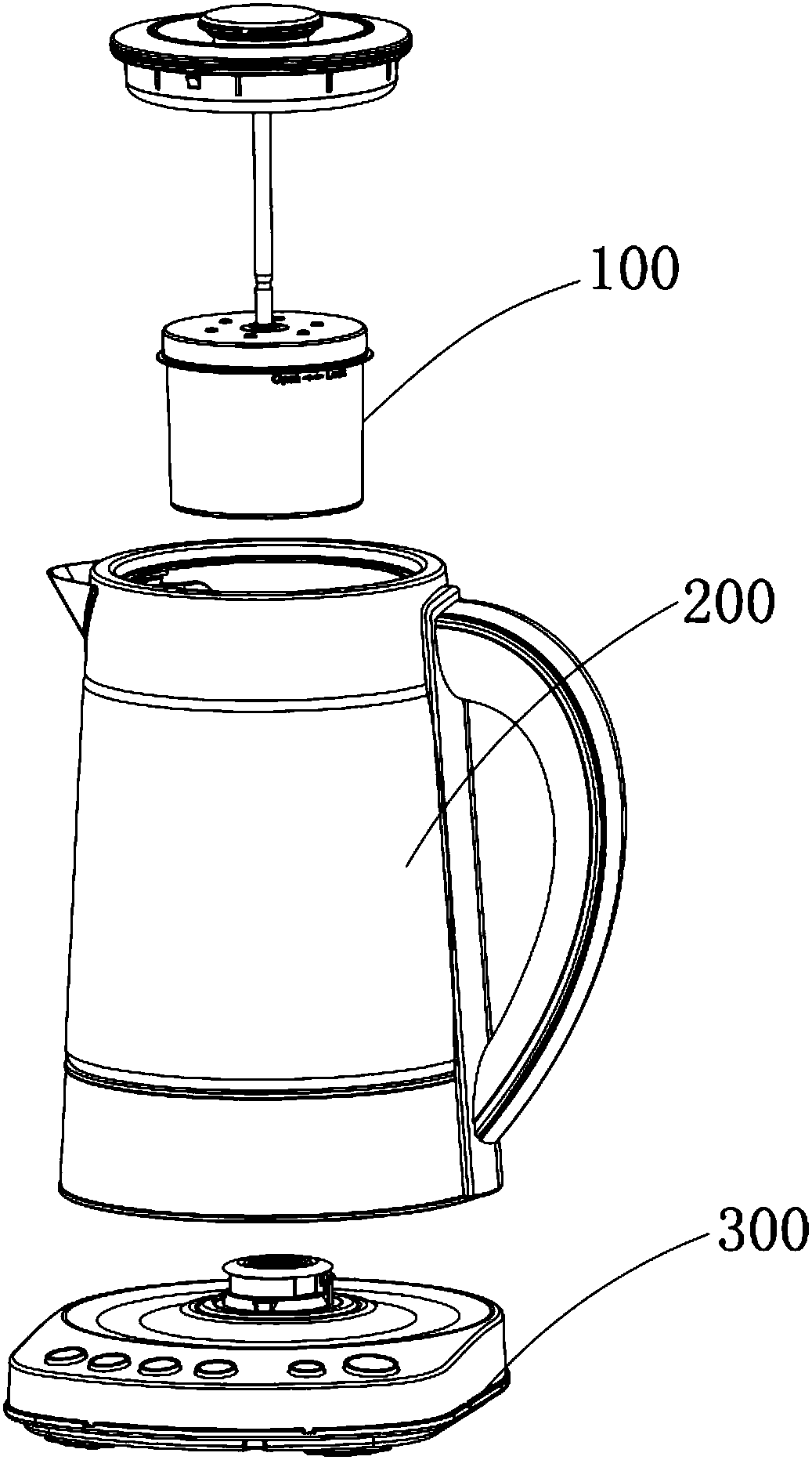 Tea making component and tea steaming health pot