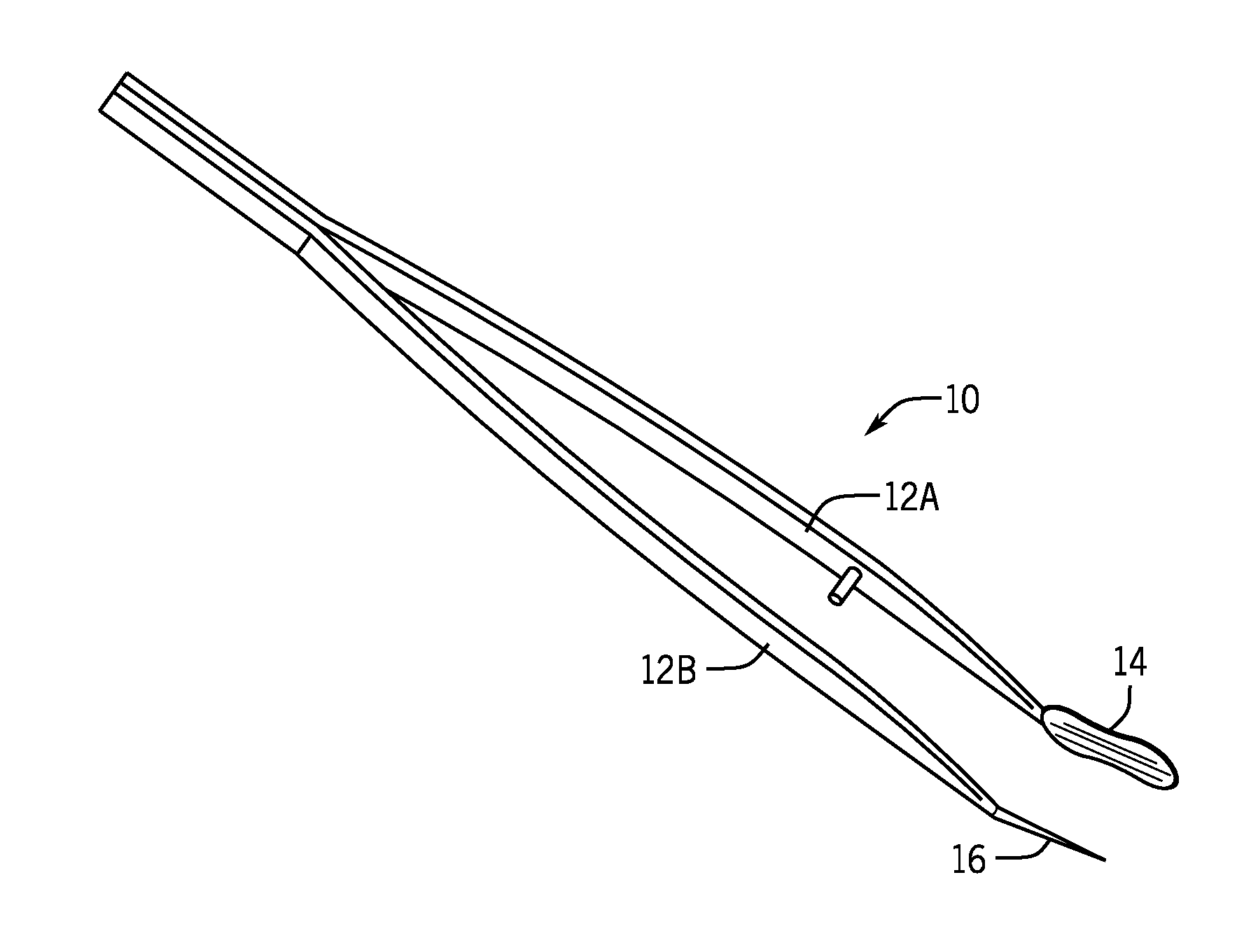 Dental membrane or tissue placement forceps