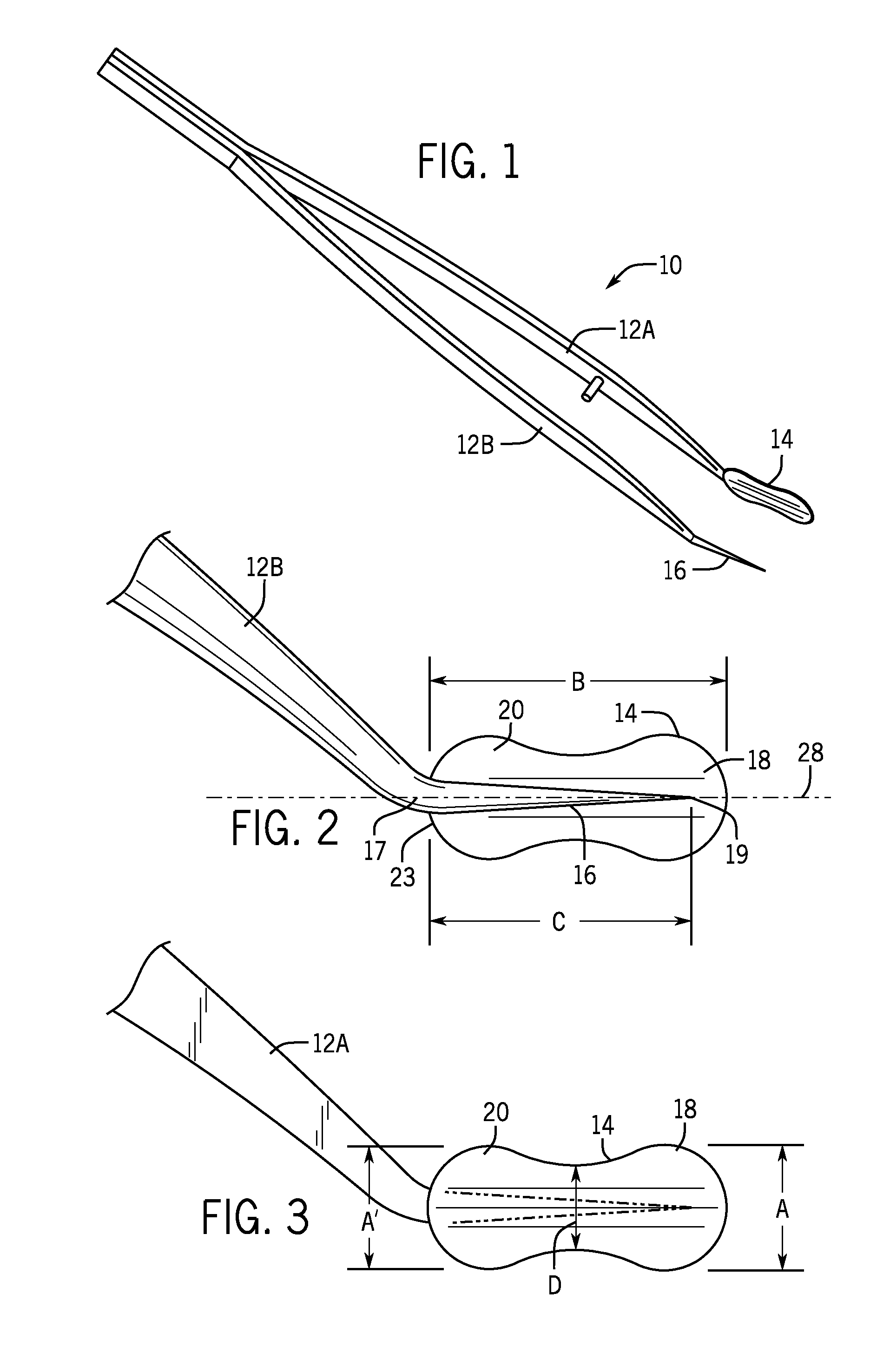 Dental membrane or tissue placement forceps