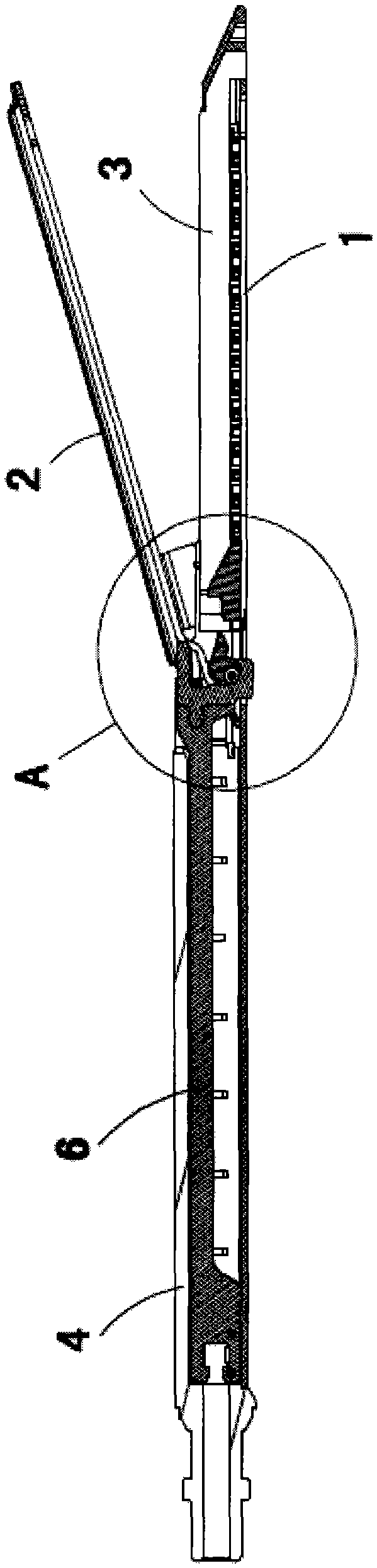 A linear suture cutting device