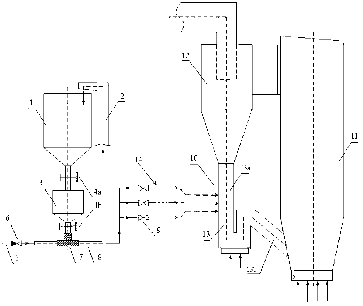 Desulfurization system of circulating fluidized bed boiler