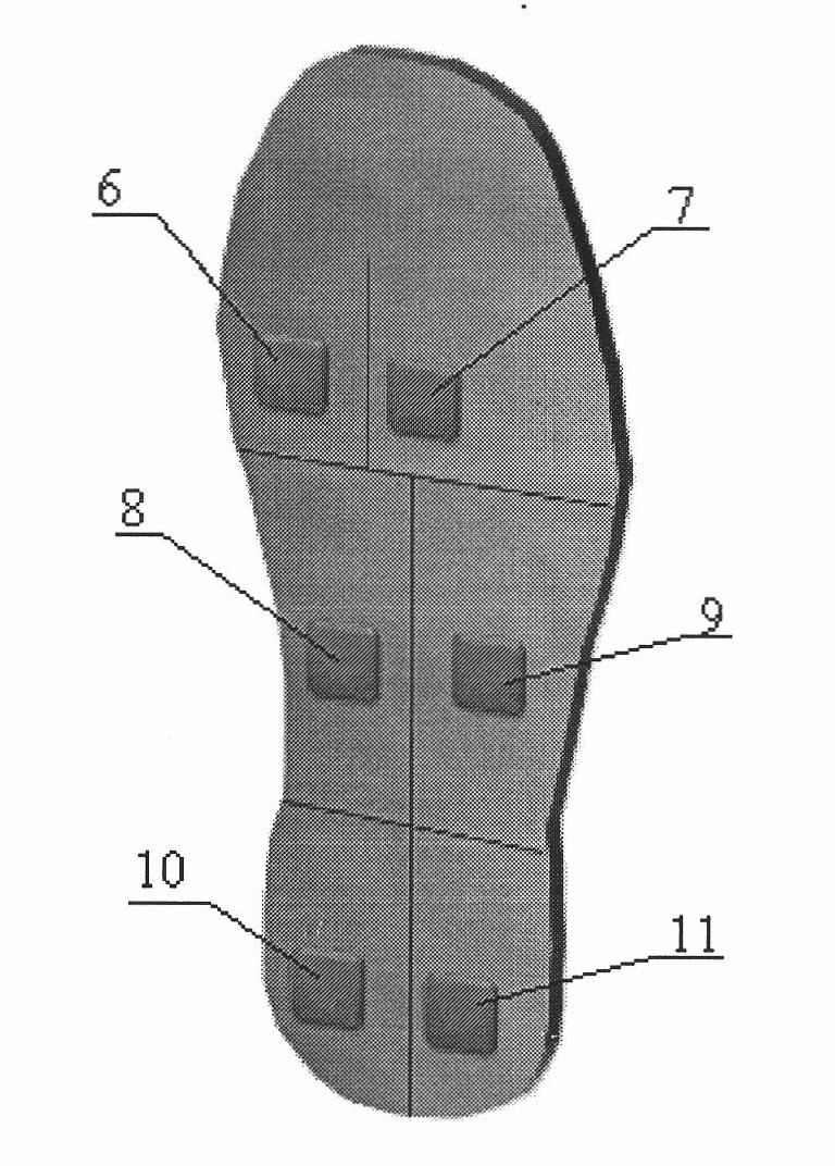 Dynamic sole pressure test insole with multilayer sensing core structure