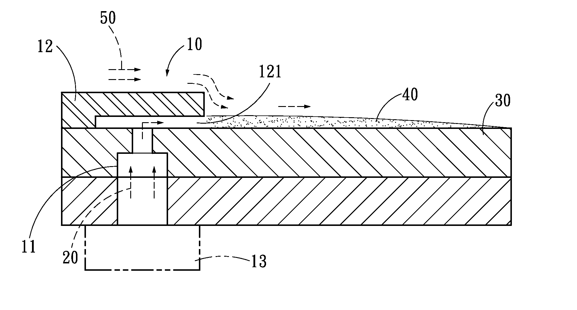 Micro jet gas film generation apparatus