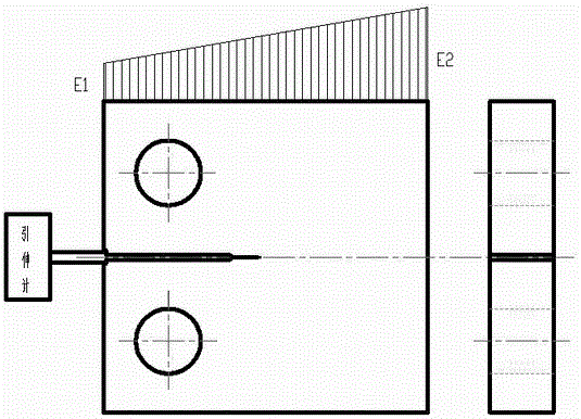 Test method for crack growth rate of linear gradient material