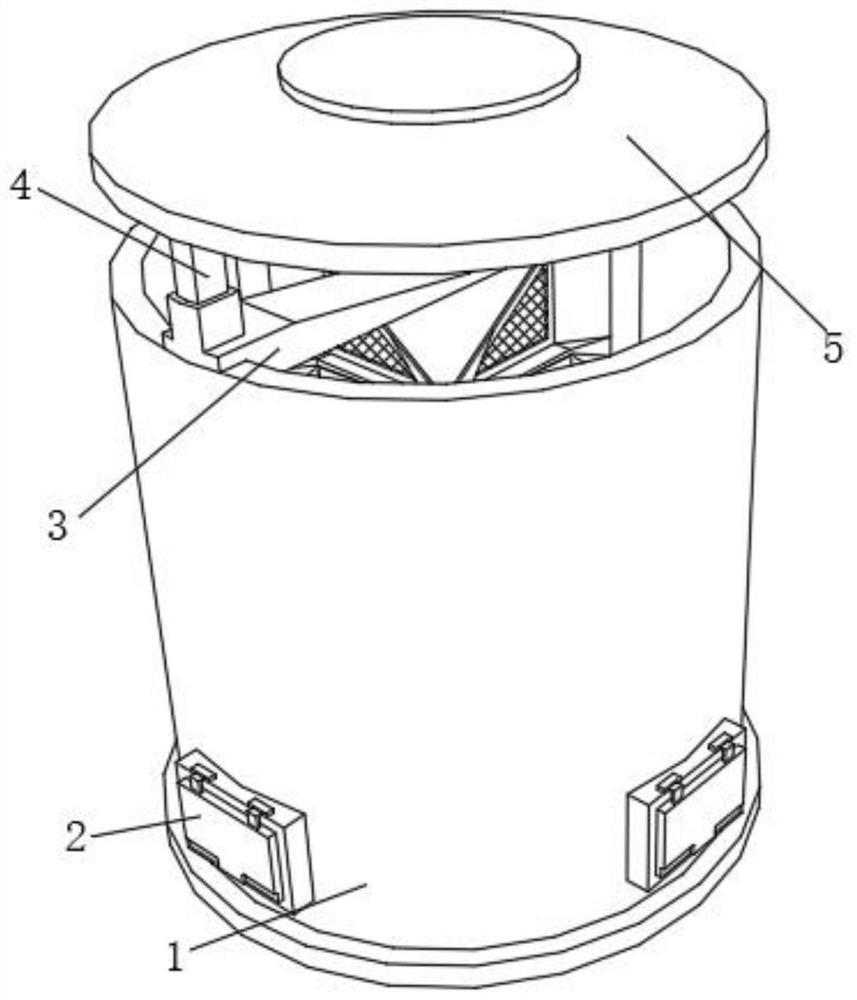 A kind of intelligent trash can convenient for dry and wet separation and using method thereof